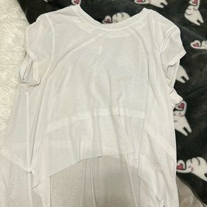 free people, white, athletic shirt